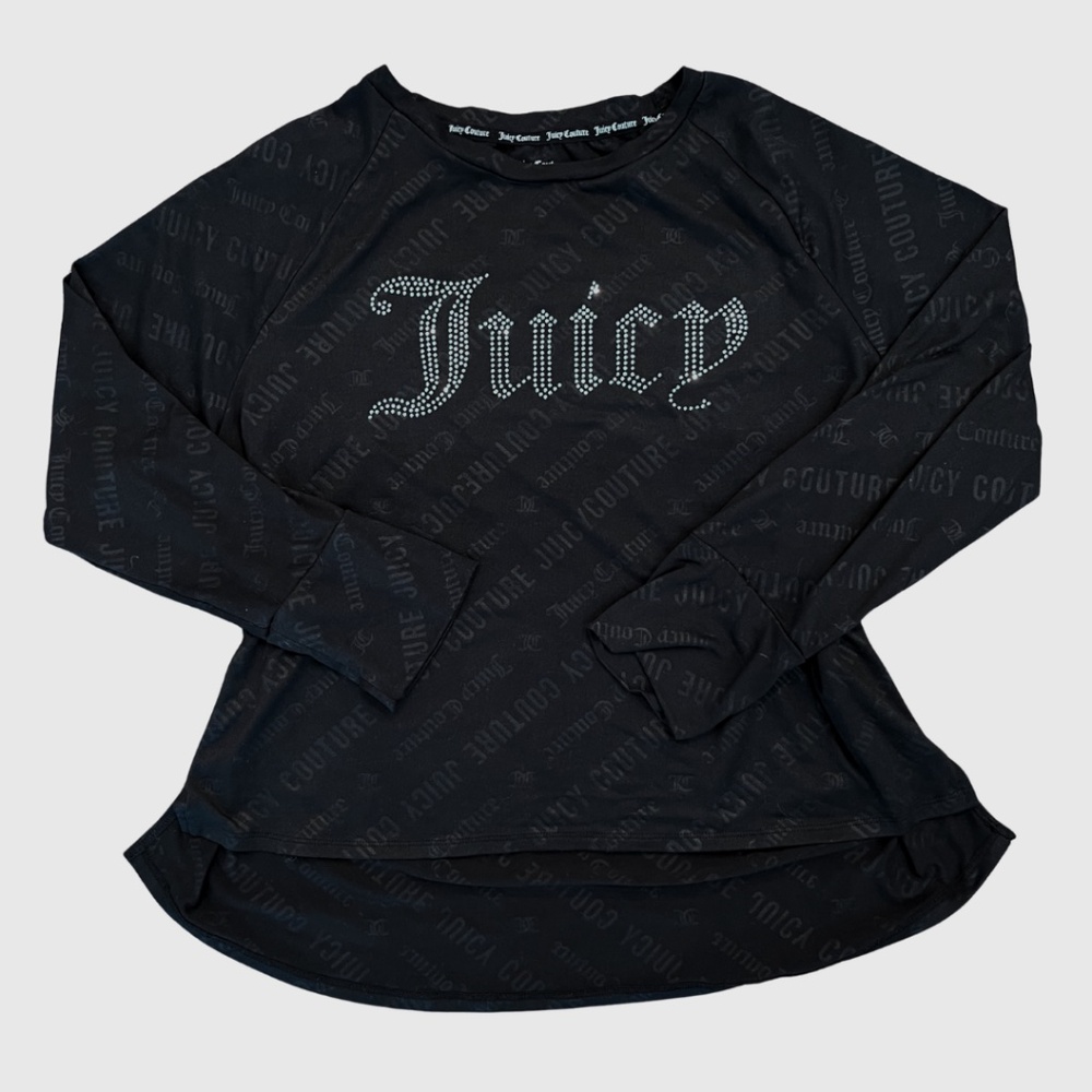 Juicy Couture Black Rhinestone Logo Sleep Top XL